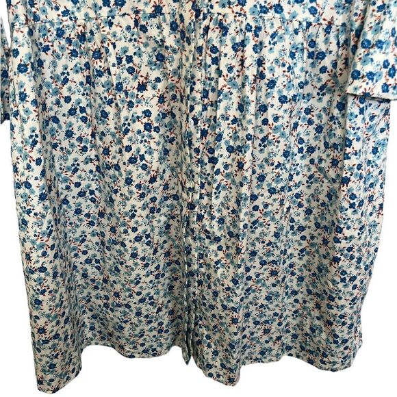Tuckernuck Bluebell Floral Ditsy Calico Royal Shirt Dress Size XL - Picture 5 of 11